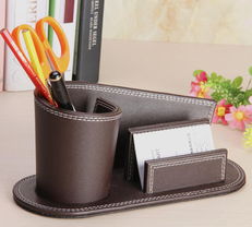 12熱賣(mài)皮革筆筒 多功能創(chuàng)意時(shí)尚桌面收納盒，提升辦公品質(zhì)